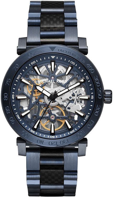 michael kors gunmetal mk9036|Men's Michael Kors Greer Skeleton Automatic Watch MK9036.